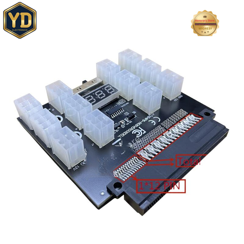 2400W Server Psu Breakout Board - YD PCI-E 12V 50Pin do ATX