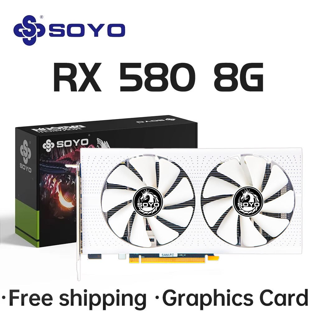Rx 580 8Gb 2048Sp Gpu - Karta graficzna SOYO AMD Radeon RX580