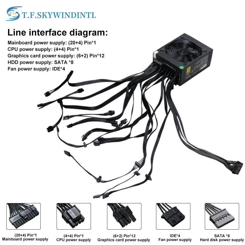 Pełny moduł ATX moc PC zasilan – 2000W Atx Mining Power Supply recenzja i cena