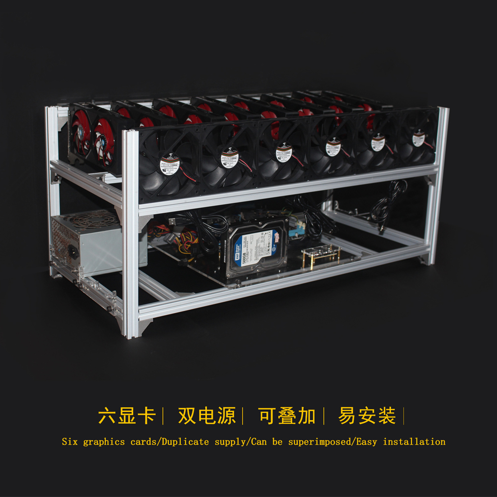 6 8 12 19 GPU Miner Mining Rig – 12 Gpu Open Air Frame Case recenzja i cena