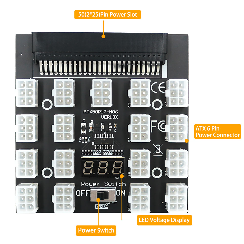 Płyta rozdzielcza zasilacza DE – 2000W Atx Mining Power Supply recenzja i cena