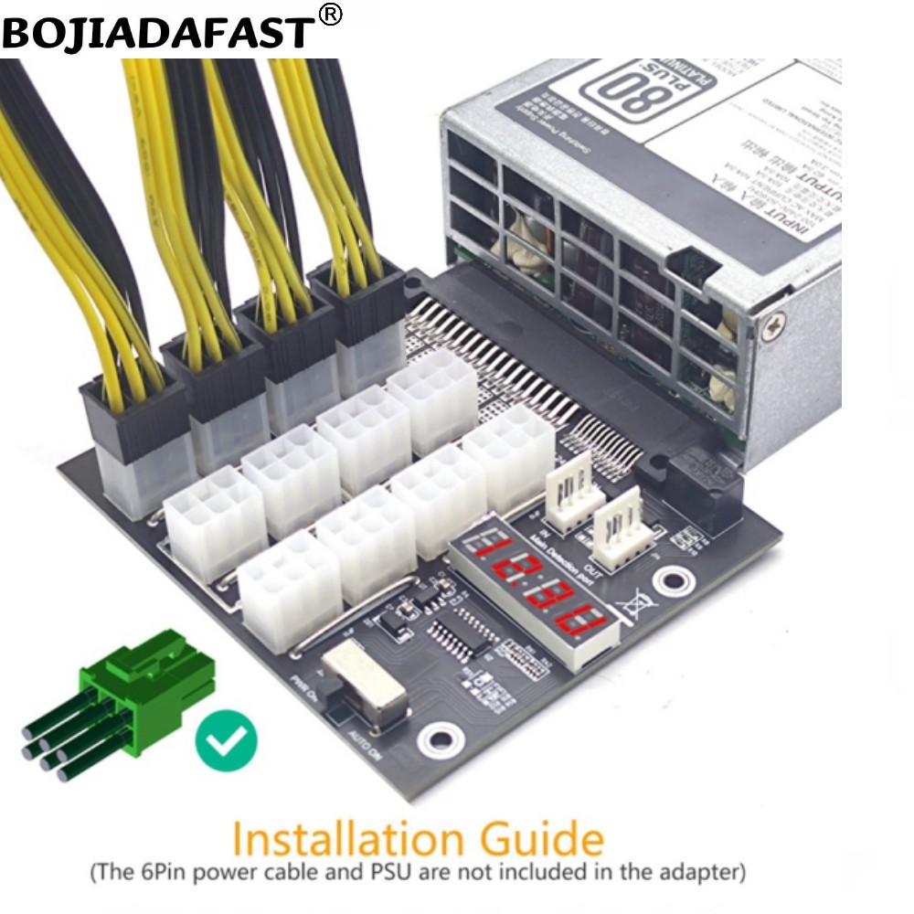 12 * Złącze PCI-E 6Pin do sync – 2400W Server Psu Breakout Board recenzja i cena